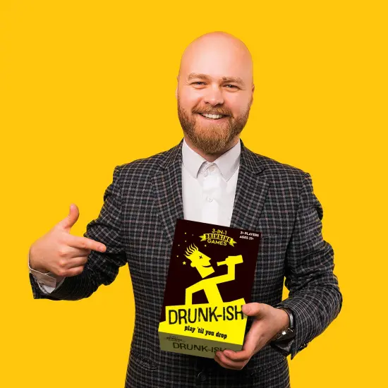 Drunk-Ish - 3-In-1 Drinking Games, Outset Media, Adult Party Games, Includes 3 Drinking Games, Play 'Til You Drop, For 3+ Players, For Adults Only Ages 21+ {5}