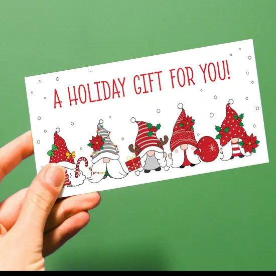 Great Papers! Gnome Holiday Gift /Money Card Holders with Envelopes, 6.5" x 11", 12 Count {5}