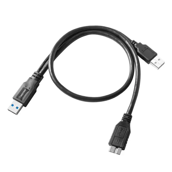 Insten USB A to Micro B USB 3.0 Y Cable, Black {2}