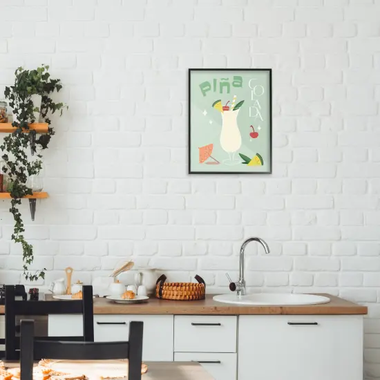 Stupell Industries Pina Colada Minimalism Framed Giclee, design by ANNA QUACH {8}