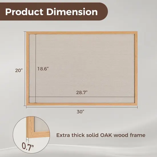 Cork Board Bulletin Board - 20" x 30" (Natural Wood) {2}