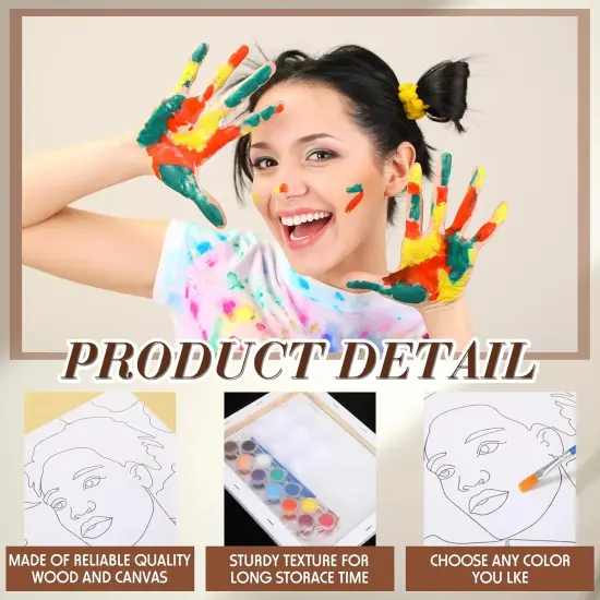 12 Pack Pre Drawn Canvas Painting Kits - 8" x 10" (Adult Couples) {3}