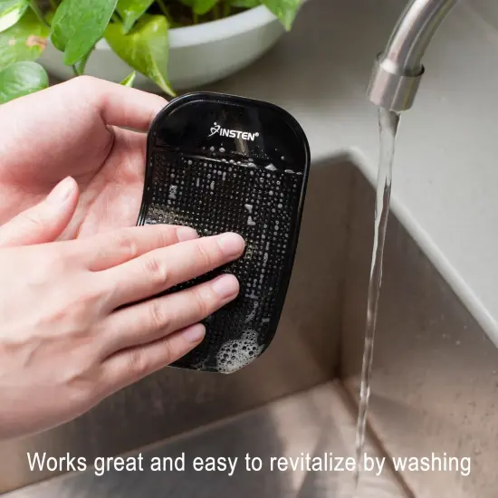 Insten Magic Sticky Anti-Slip Mat Black for iPhone 11 / 11 Pro / 11 Pro Max XS X 8 7 6 Plus 6S 5 iPod Touch 6th 5th 4th 3rd Generation Nano Classic LG K7 G Stylo 3 2 Stylus Motorola Moto E4 Plus G5 {4}