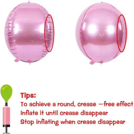 10 pcs Light Pink 4D balloon(Light Pink) {2}
