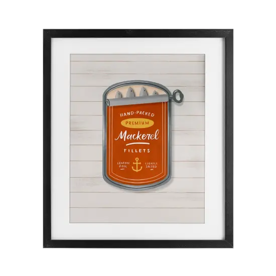 Stupell Industries Nautical Mackerel Tin Framed Print Under Glass, design by Sandra Picco {1}