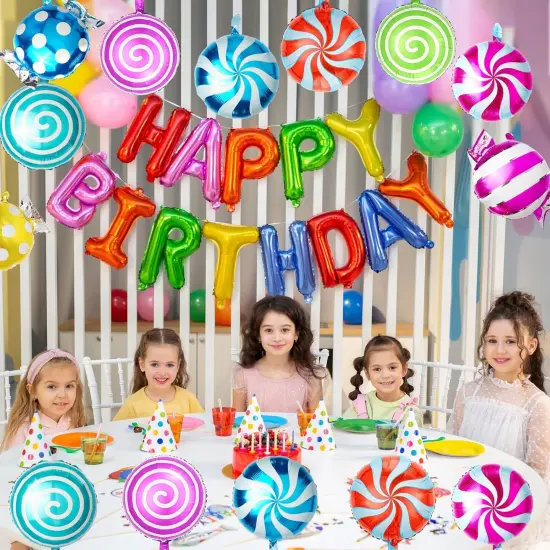 Sweet Candy Balloons 9Pcs 18in Foil Balloons(style1) {4}