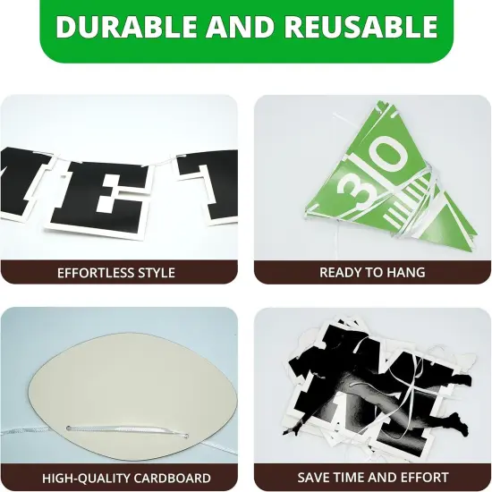 4E's Novelty 3 Football Garland Banners (9 Ft) for Football Party Decorations &ndash; Ideal Football Pennant Banner for Sports Themed Party Decor {5}