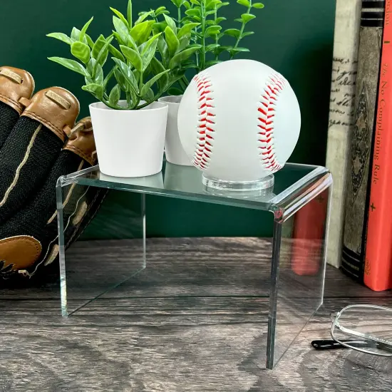 Plymor Clear Acrylic Rectangular Display Riser, 4" H x 6" W x 4" D (3/16" thick) {4}