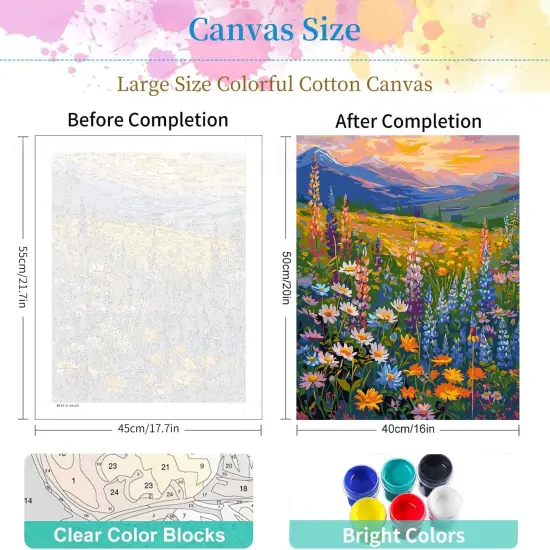 Blooming Wildflowers Paint by Numbers Kit - 16 X 20 Inches {4}