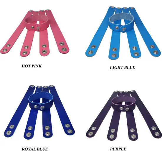 1" Adjustable Latigo Leather Bracelets &ndash; DIY Hot & Foil Stamping, Laser Engraving Blanks (6 Pack) {5}