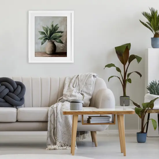 Stupell Industries Big Leaves House Plant Framed Print Under Glass, design by Petal Prints Design {2}