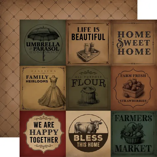 Carta Bella Vintage Market Double-Sided Cardstock 12"X12" {2}