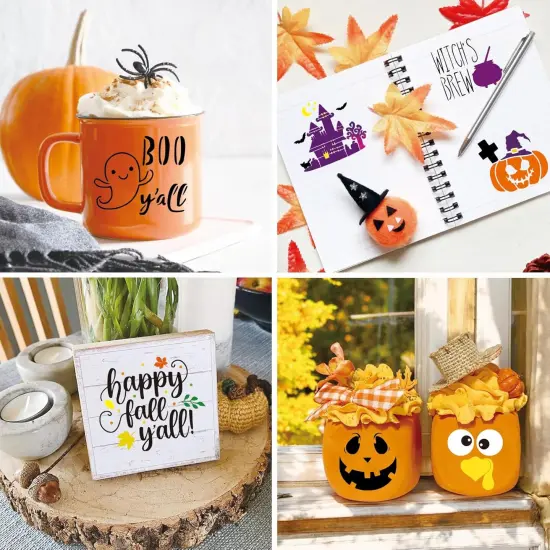 Halloween Stencils for Crafts Reusable Burning Drawing(Art Deco) {3}