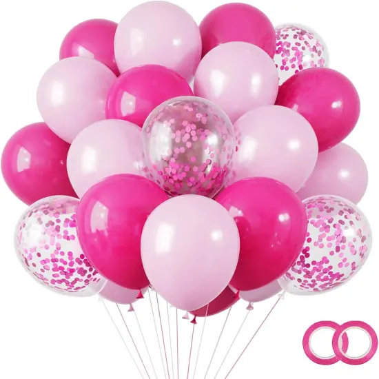 65pcs Hot Pink Balloons (Pink) {1}