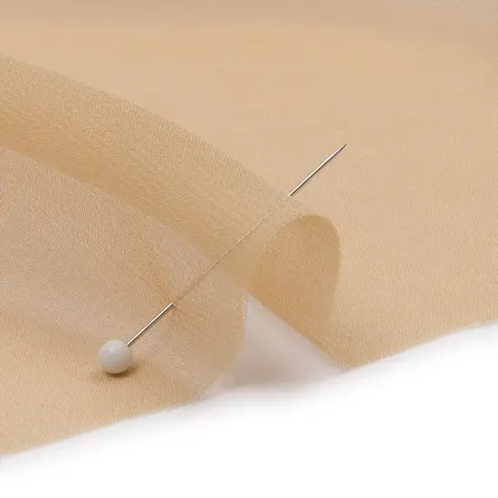 1 Yard Premium Latte Silk Chiffon Fabric Bridal Scarf Material, 44 Inches Wide {2}