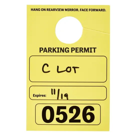 500 Pack Parking Permit Hang Tags, Parking Passes Numbered 501-1000 for Car Mirrors, Events (Yellow) {2}