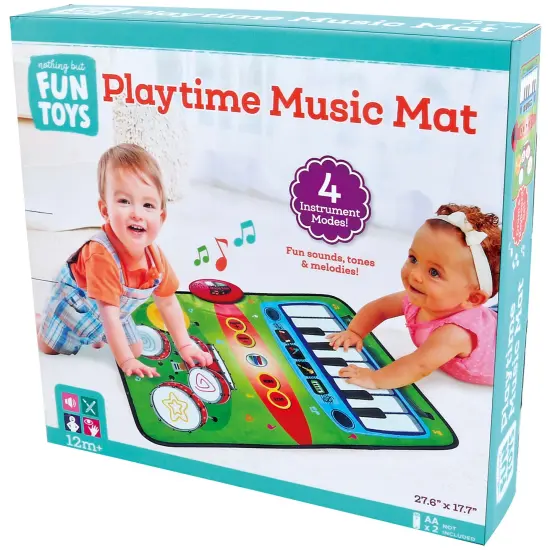 Nothing But Fun Toys: Playtime Music Mat - 4 Instrument Modes, Hand & Button Play, Fun Sounds-Tones-Melodies, Drum & Keyboard, Baby & Toddlers 12 Mo+ {7}