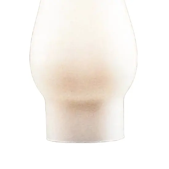 Frosted Glass Lamp Chimney, Replacement Hurricane Globe Measures 2 5/8 Inch Diameter Base x 8 1/2 Inches High for Oil or Kerosene Lanterns {3}
