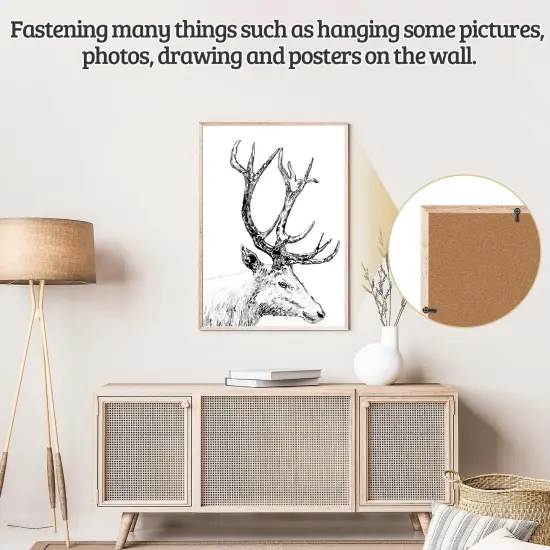 Picture Frame Turn Button Fasteners Set, 100 PCS Picture Frame Backing Clips Photo Frame Hardware Clips with 100 Pieces Screws for Hanging Pictures, Photos, Drawing by PinCute (Black) {3}