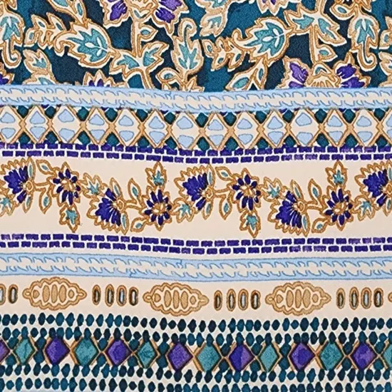 1 Yard Teal Rayon Crepe Fabric For Blouses Dresses Skirts And Evening Wear 55/56 Inches Width {2}