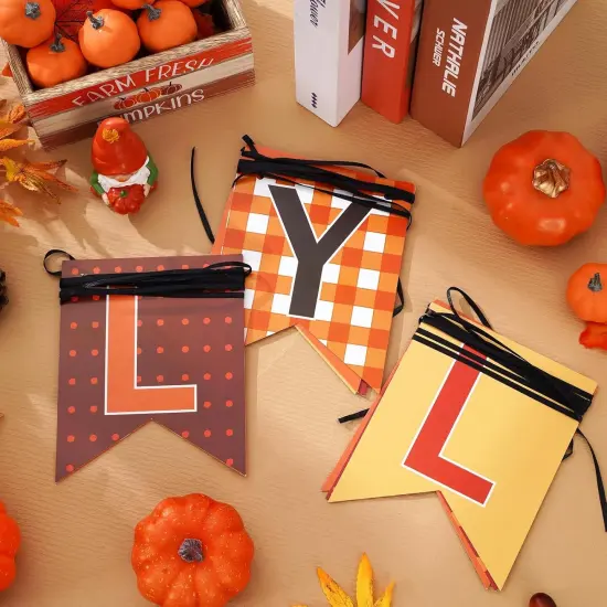 3Pcs Happy Fall Y'all Paper Banner {3}