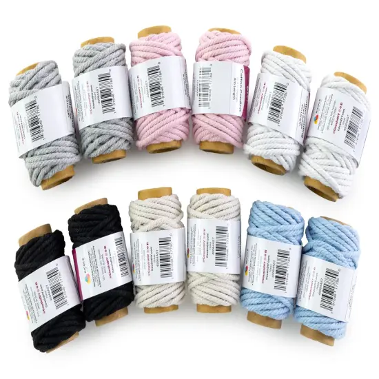 Cousin DIY Cotton Cord 3mmX6m-Assorted {3}
