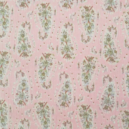 1 Yard Rayon Crinkle Crepon Fabric Pink Haze For Blouses Dresses Skirts Apparel Sewing Projects 50/52" Width {2}