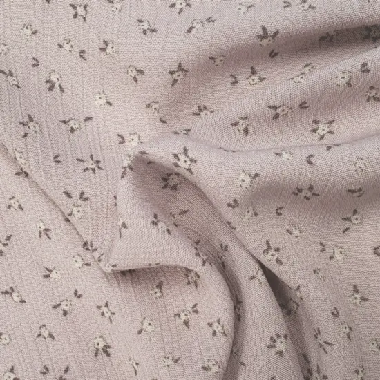 1 Yard Textured Rose Dust Rayon Crinkle Fabric Crepon Apparel 50/52 Inch Width {1}