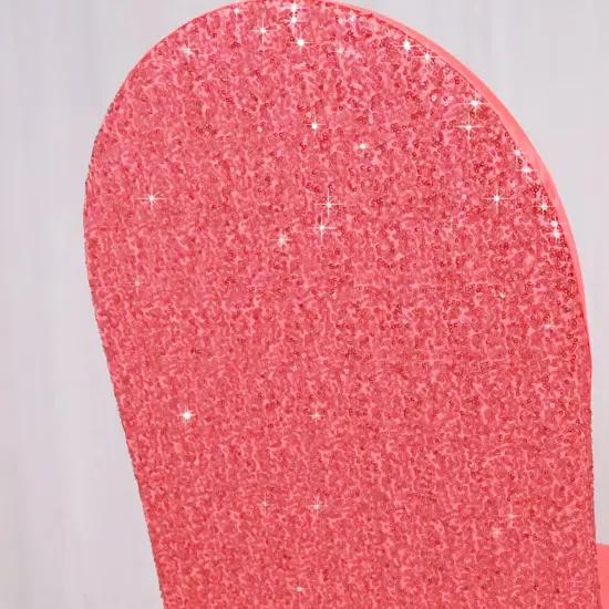 1 Piece Coral Sequin Spandex Chair Cover Stretch Fit for Banquet Seating {5}