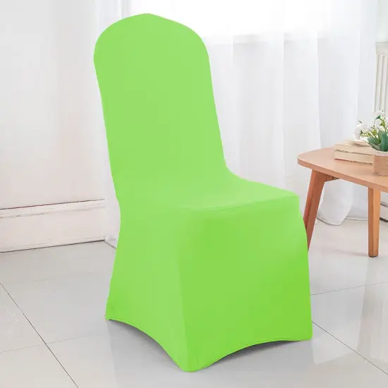 Apple Green Spandex Banquet Chair Cover with Snug Fit for Events and Weddings {2}