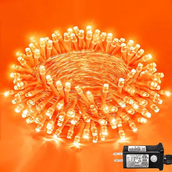 40 FT 120 LED Orange Halloween Lights {1}