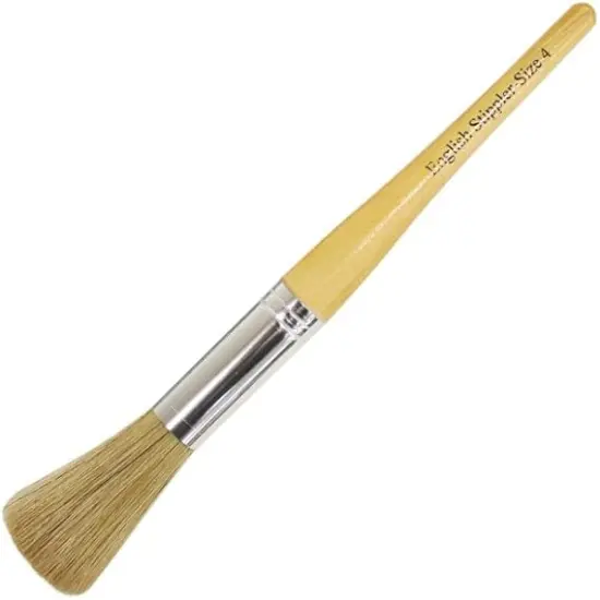 English Glass Stainer Stippler Brush - Series 32A - Size 4 {1}