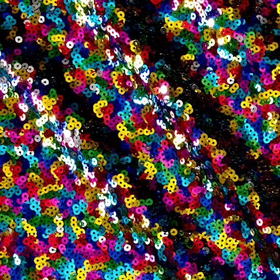 1 Yard Confetti Glitter Embroidered Sequin Fabric 52" Width Polyester for DIY Sewing, Curtain & Tablecloth {1}