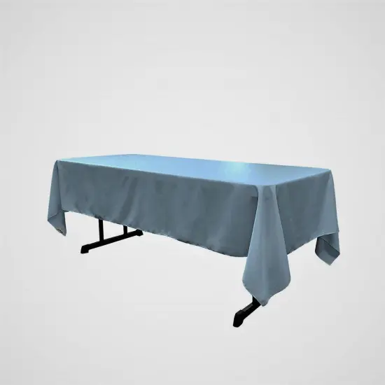 Rectangular Steel Blue Polyester Tablecloth 60&times;144 Inch Elegant D&eacute;cor for Weddings, Parties & Banquets {1}