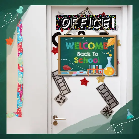 Back to School Welcome Front Door Sign Hanging {2}