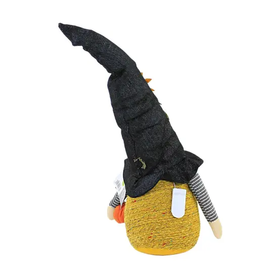 C & F 18.0 Inch Witches Hat Gnome Halloween Figurine , Lightweight Halloween Decor Pumpkin Sunflower Black {2}