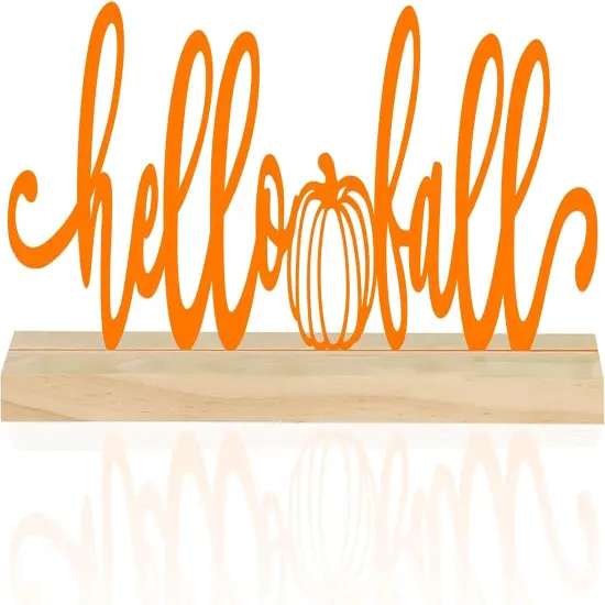 Metal Hello Fall Sign - (Autumn B) {1}