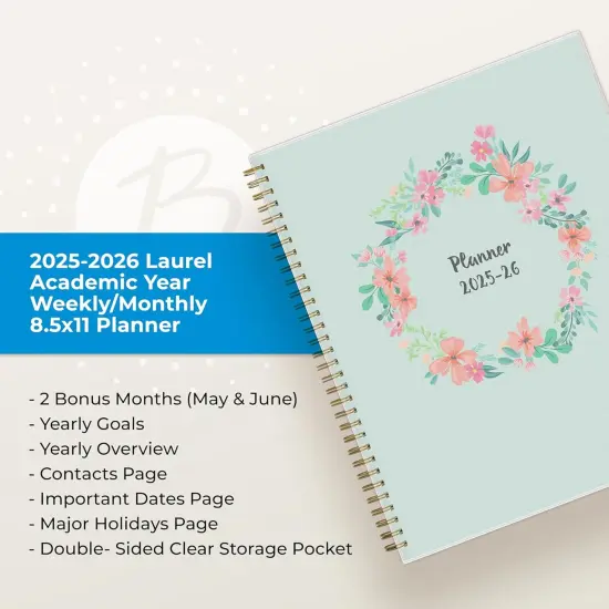 2025-2026 Academic Year Planner - 8.5" x 11" - Laurel {4}