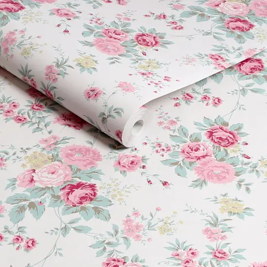Rachel Ashwell Wild Flower Off White Wallpaper {3}