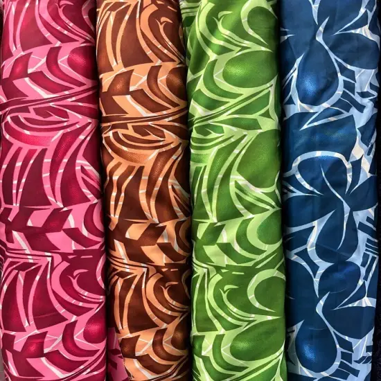 1 Yard Plumeria Flower Polyester Fabric 60 Inches Wide Perfect for Apparel & Home D&eacute;cor Hot Pink & Ber {4}