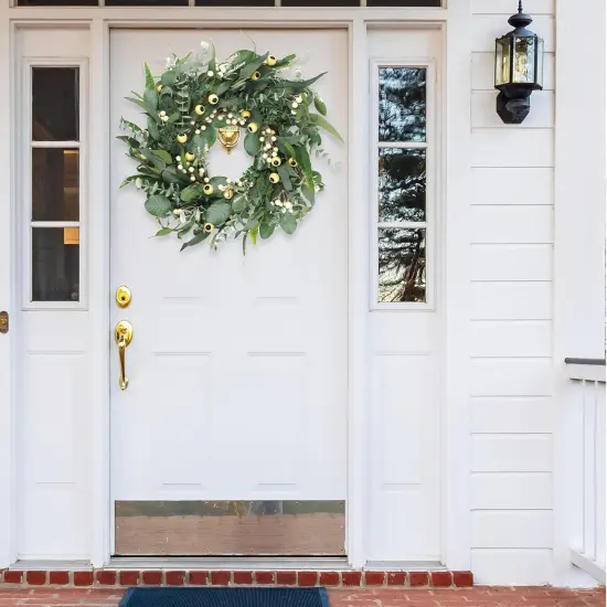 22 Inch All Season Greenery Wreath {5}