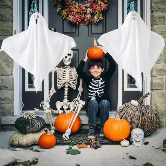 6 Pack Halloween Hanging Ghost Decorations {2}