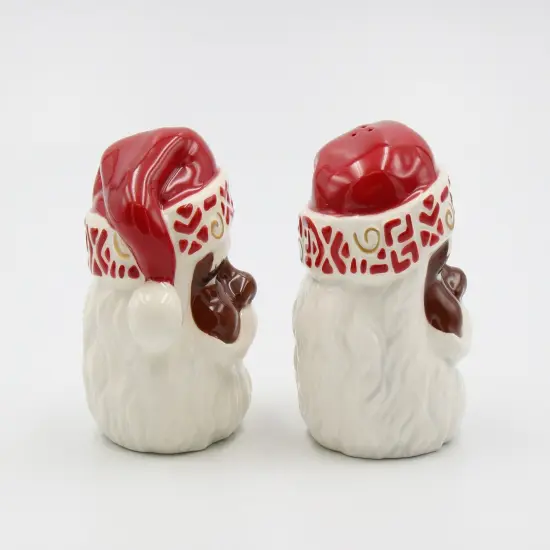 Ceramic African American Santa Salt And Pepper Shaker Set, Home D&eacute;cor, Gift for Her, Gift for Mom, Kitchen D&eacute;cor, Christmas D&eacute;cor {3}