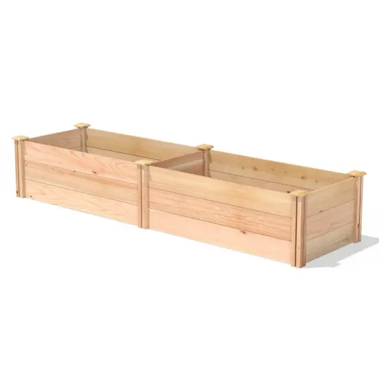 Tall Cedar Wood Raised Garden Bed 2x8 Outdoor Planter Box {2}