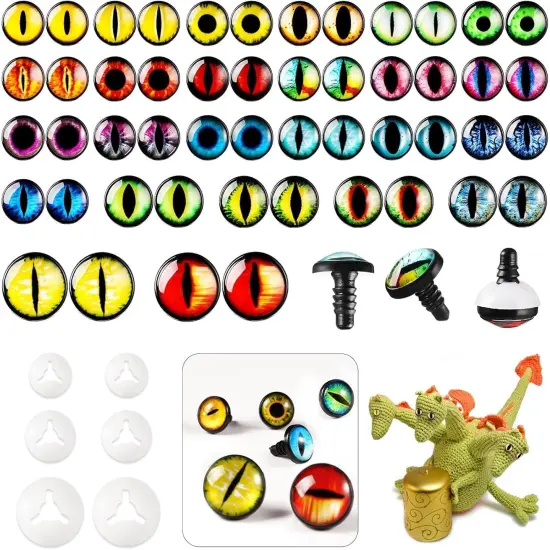50pcs 16/18/24mm Safety Eyes for Amigurumi with Washer {1}