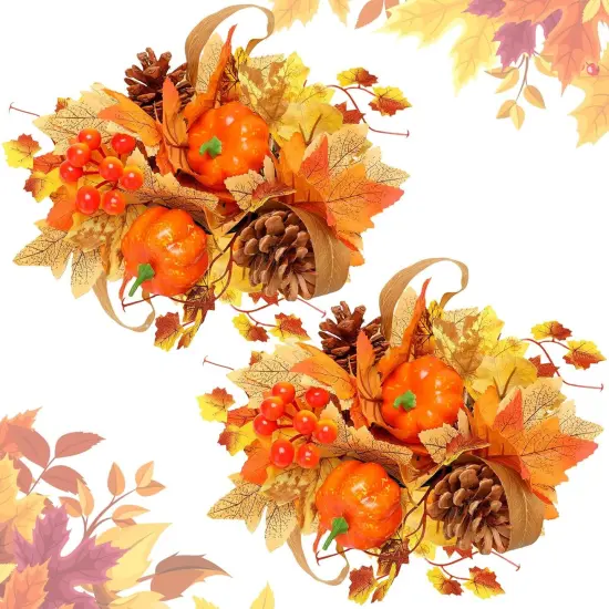 2 Pack Artificial Fall Flowers Centerpiece {1}