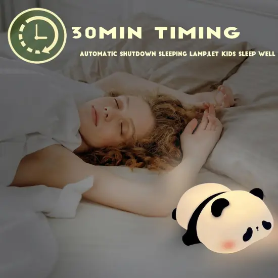 Cute Rechargeable Panda Lamp for Kids Room {4}