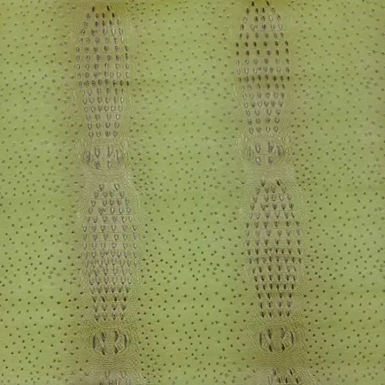 1 Yard Gatorich Faux Leather Vinyl Fabric Upholstery Handbags Wallets Home Decor 54" Width Olive Green {1}