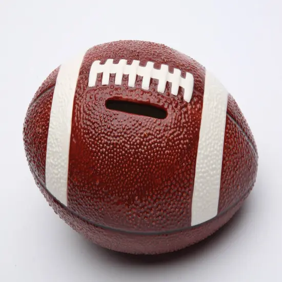 Ceramic Football Piggy Bank, Home D&eacute;cor, Gift for Him, Gift for Dad, Gift for Son, Kid&rsquo;s Room D&eacute;cor, Game Room Decor {3}