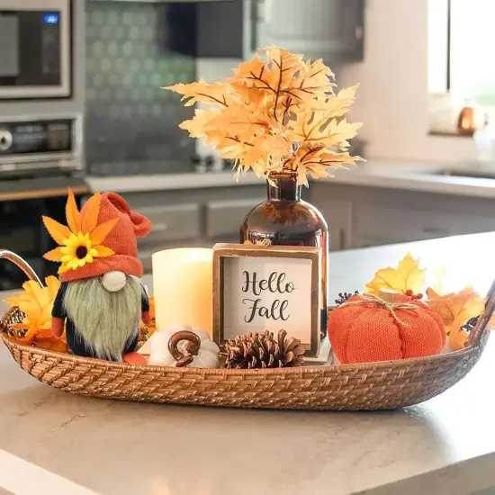 Harvest Autumn Pumpkin Gnome Decoration {3}